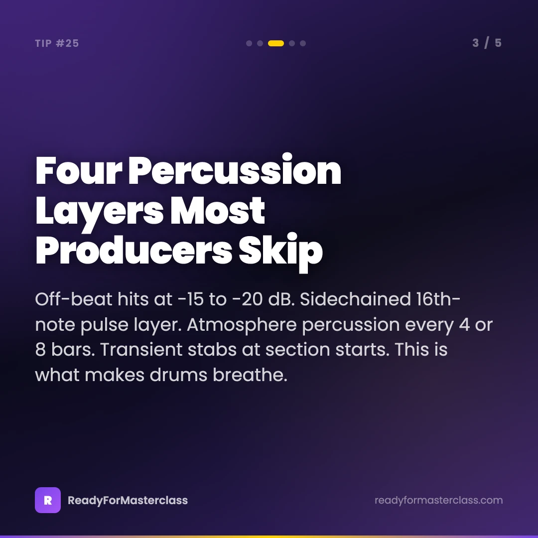 Four percussion layers most producers skip