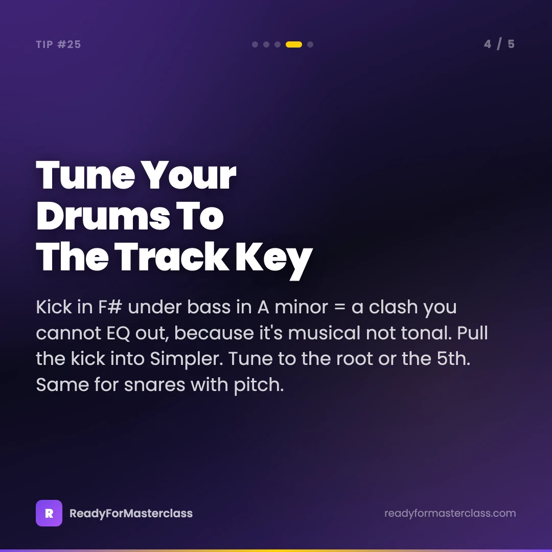 Tune your drums to the track key
