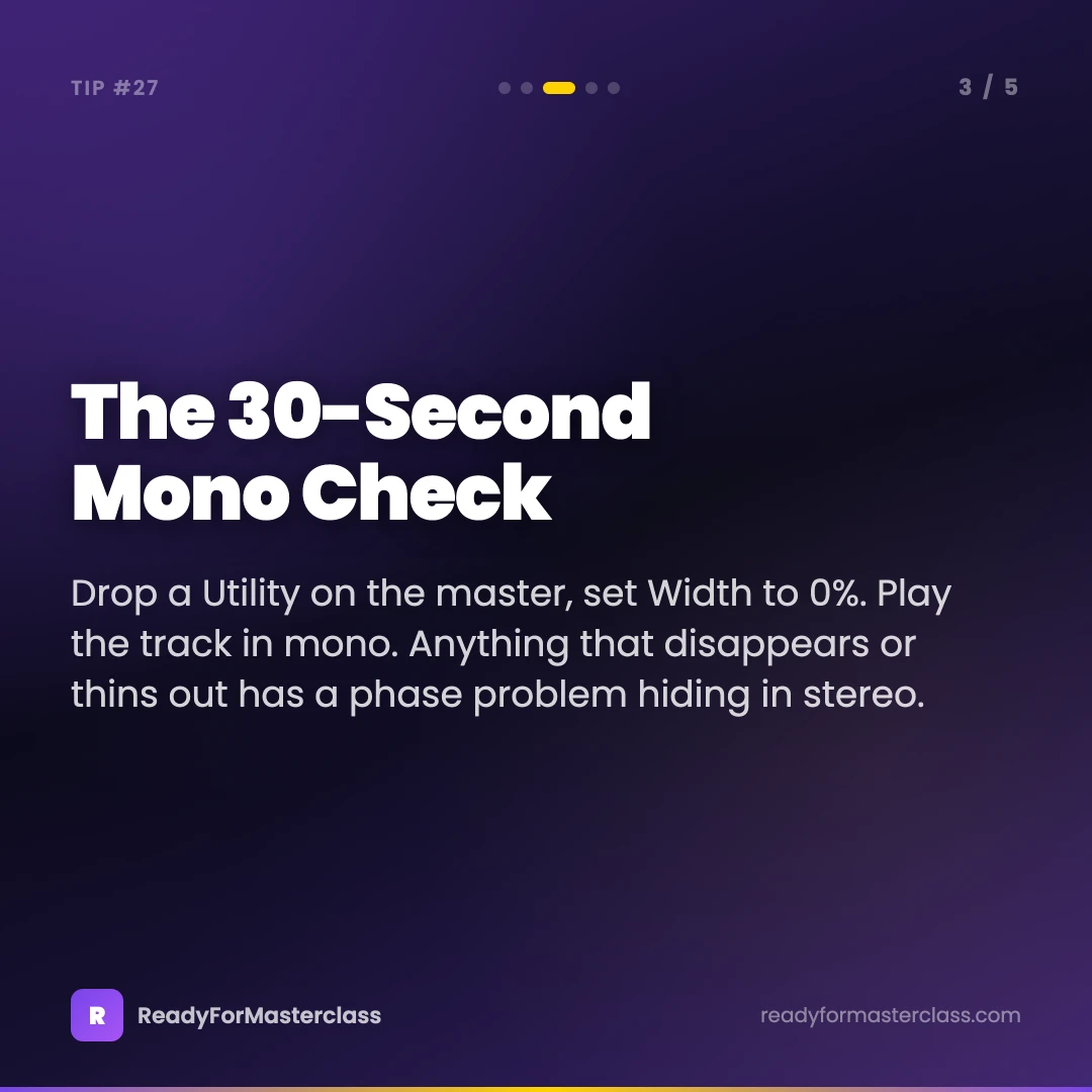 The 30-second mono check