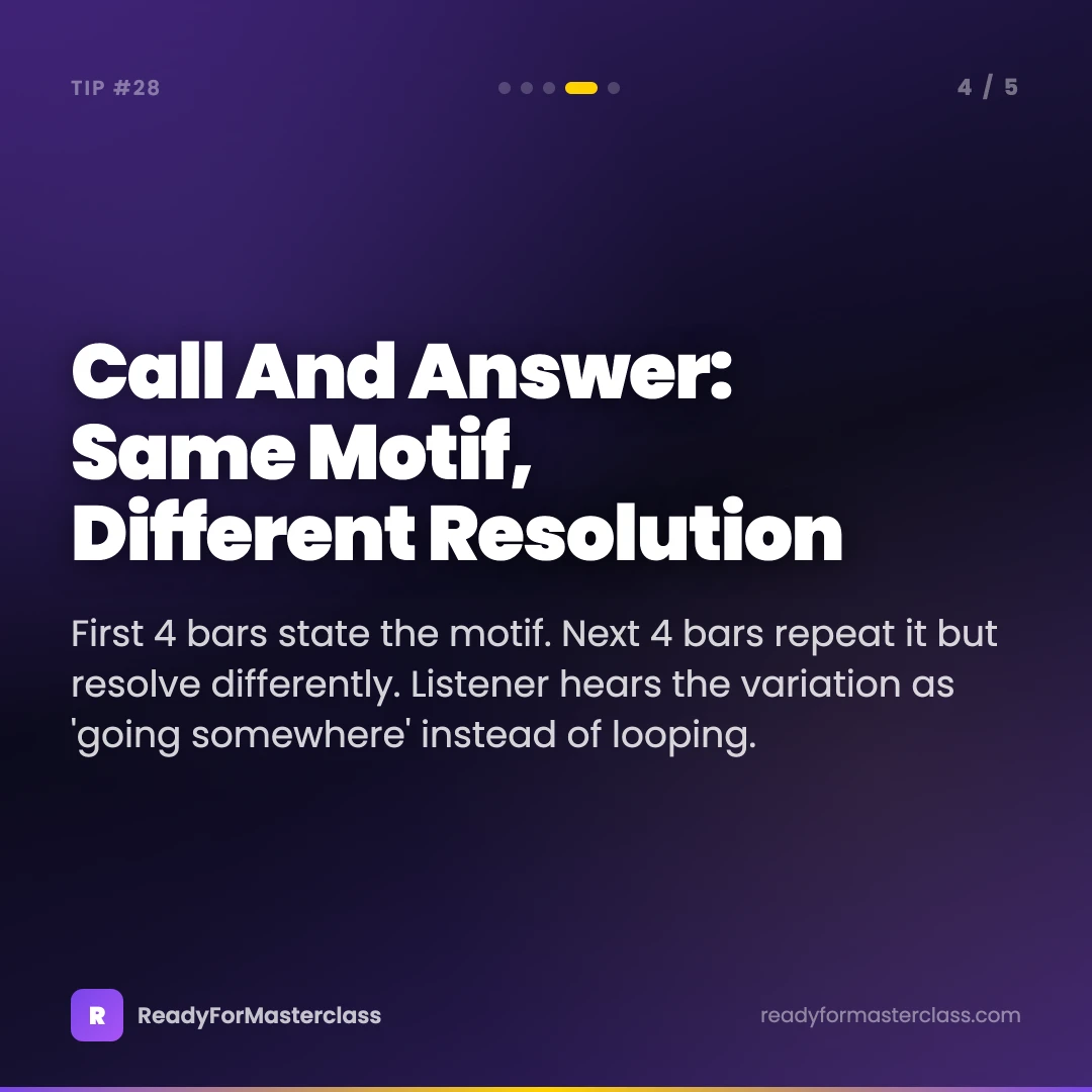 Call and answer: same motif, different resolution