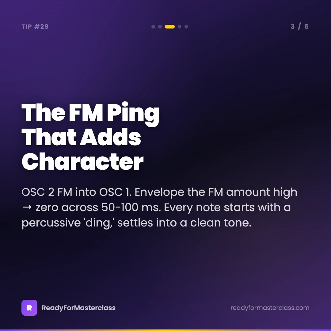 The FM ping that adds character
