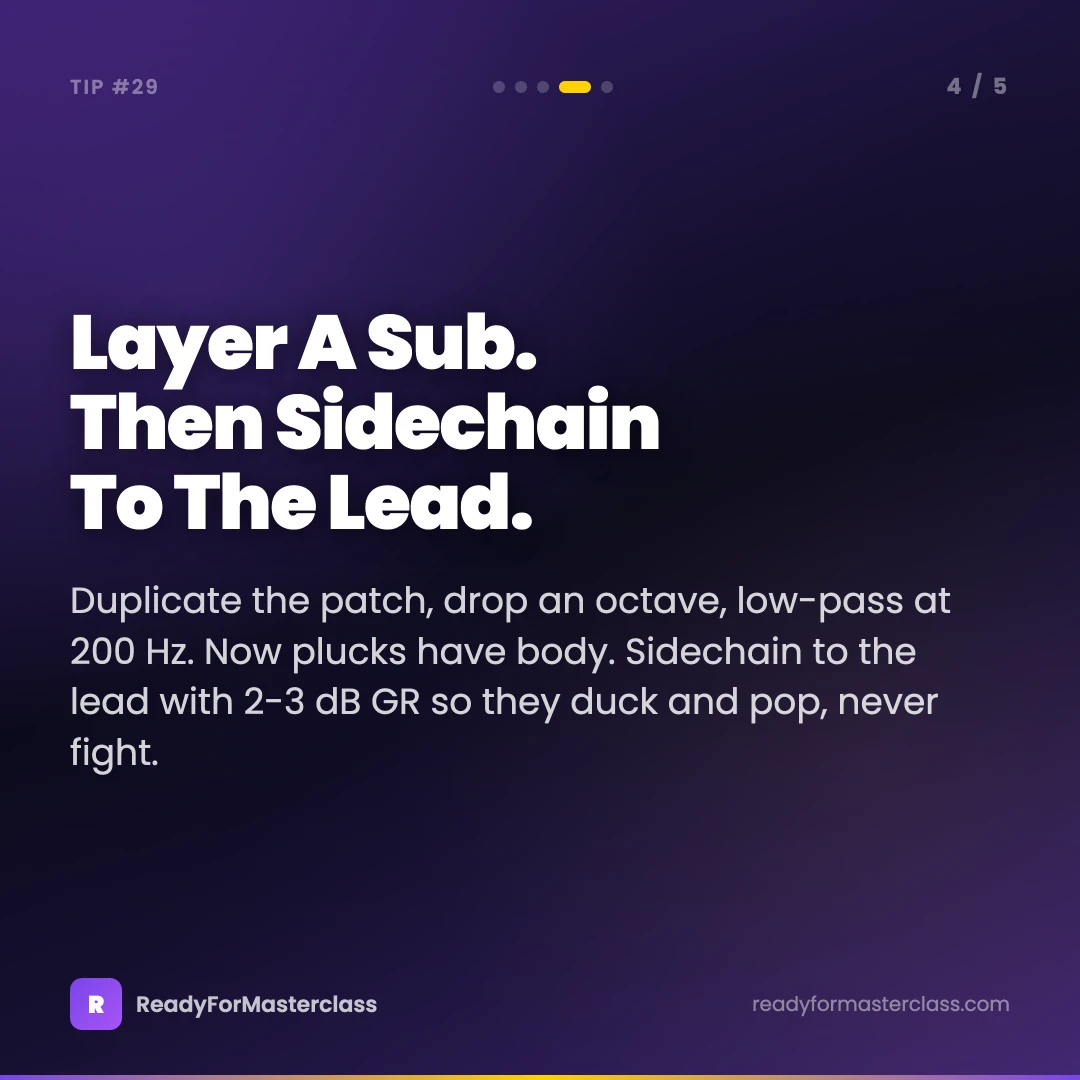 Layer a sub, sidechain to lead