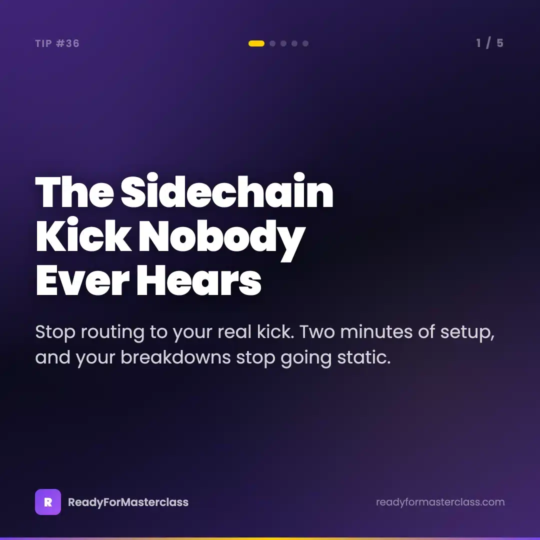 Trance Tip 36 slide 1 - The dedicated sidechain kick that fixes your pump